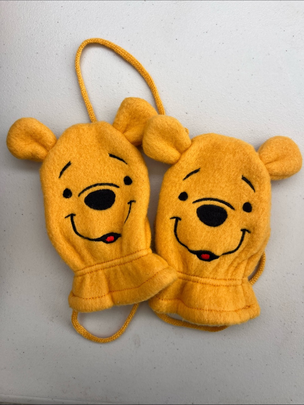 Disney Yellow Winnie the Pooh Kids Mittens with Ears